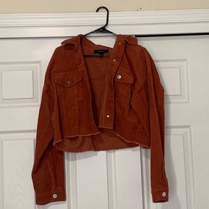 Corduroy cropped jacket